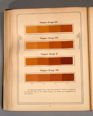 THIOGENE COLOURS... ACCORDING TO THE STATE OF THE INDUSTRY IN 1904
