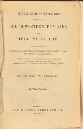 NARRATIVE OF AN EXPEDITION ACROSS THE GREAT SOUTH-WESTERN PRAIRIES,