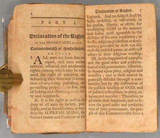 CONSTITUTION, OR FRAME OF GOVERNMENT, FOR THE COMMONWEALTH OF MASSACHU