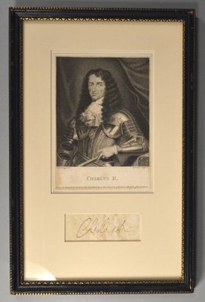 Item #79135 FRAMED SIGNATURE. Charles II