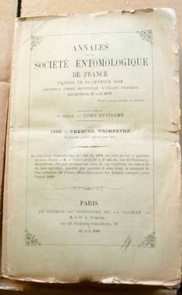 ANNALES DE LA SOCIETE ENTOMOLOGIQUE DE FRANCE, INTERRUPTED RUN 1859 -