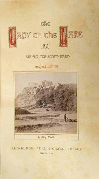 Item #82798 THE LADY OF THE LAKE. Walter SCOTT.