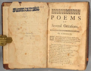 POEMS UPON SEVERAL OCCAIONS