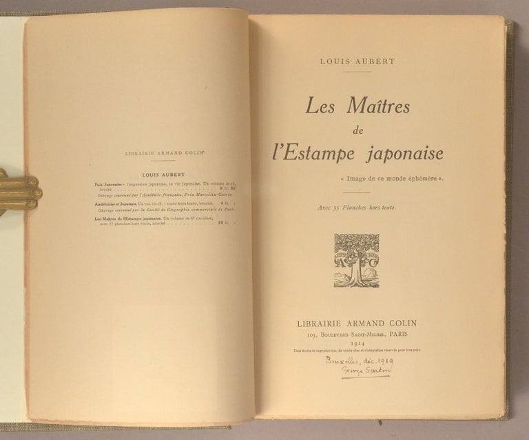 Item #82955 LES MAITRES DE L'ESTAMPE JAPONAISE. LOUIS AUBERT.