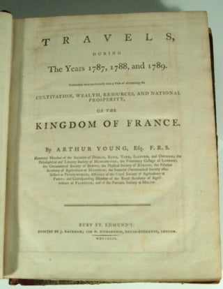 TRAVELS DURING THE YEARS 1787, 1788, and 1789