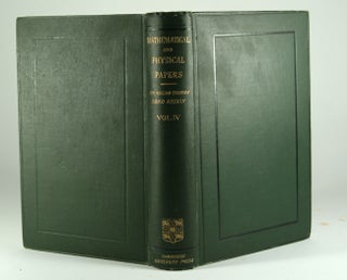 Item #83236 MATHEMATICAL AND PHYSICAL PAPERS VOL. IV: HYDRODYNAMICS AND GENERAL. William THOMSON...