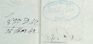 AMERICAN PASSPORT SIGNED BY DANIEL WEBSTER AND EDWARD EVERETT CA. 1841