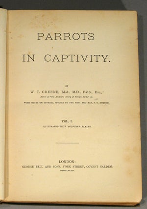 PARROTS IN CAPTIVITY, 3 VOLUMES