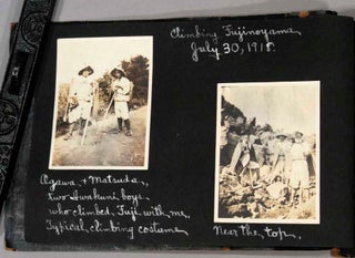 Item #85172 ALBUM OF 85 SNAPSHOTS OF JAPAN 1916 - 1923, FUJIYAMA AND MORE. PHOTOGRAPH ALBUM - JAPAN