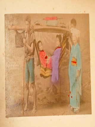 Item #85757 50 ALBUMEN OUTDOOR SCENES AND WOMEN. PHOTO ALBUM - JAPAN