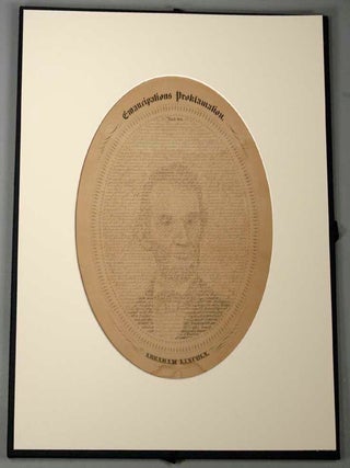 Item #86326 EMANCIPATIONS PROKLAMATION. Abraham LINCOLN
