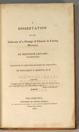 DISSERTATION ON THE INFLUENCE OF A CHANGE OF CLIMATE IN CURING DISEASE