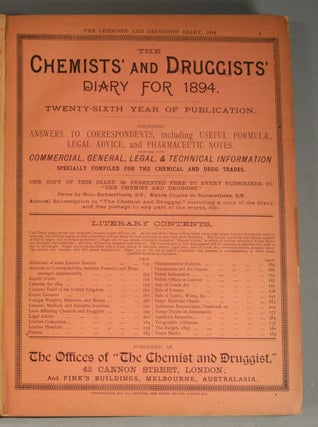 CHEMISTS' & DRUGGISTS' DIARY: 1894.