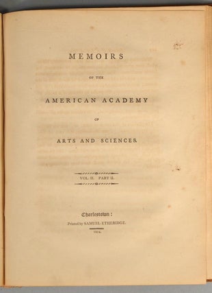 MEMOIRS OF THE AMERICAN ACADEMY OF ARTS AND SCIENCES