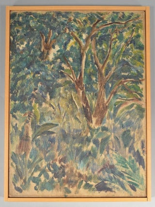 Item #87970 A GROVE OF TREES. Onchi Kōshirō 恩地孝四郎