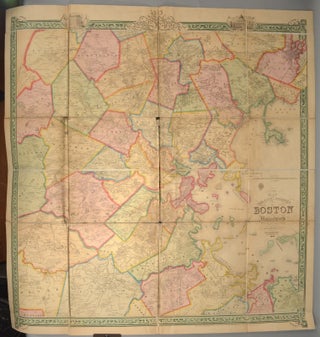 Item #88072 MAP OF THE CITY AND VICINITY OF BOSTON MASSACHUSETTS. J. C. SIDNEY