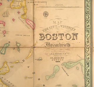 MAP OF THE CITY AND VICINITY OF BOSTON MASSACHUSETTS