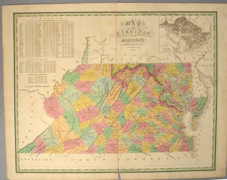 Item #88093 [MAP], VIRGINIA AND MARYLAND. Anthony FINLEY.