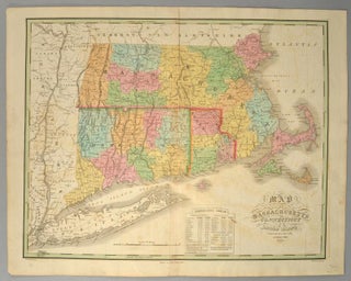 Item #88095 [MAP], MASSACHUSETTS, CONNECTICUT AND RHODE ISLAND. Anthony FINLEY