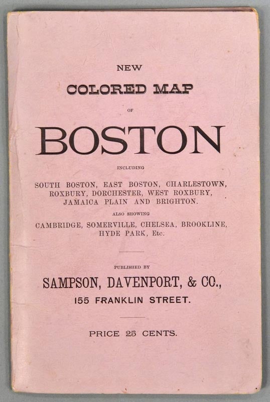 Item #88395 MAP OF BOSTON. 1883. PUBLISHED EXPRESSLY FOR THE BOSTON DIRECTORY. DAVENPORT SAMPSON, CO.