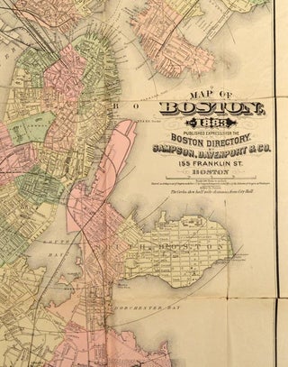 MAP OF BOSTON. 1883. PUBLISHED EXPRESSLY FOR THE BOSTON DIRECTORY.