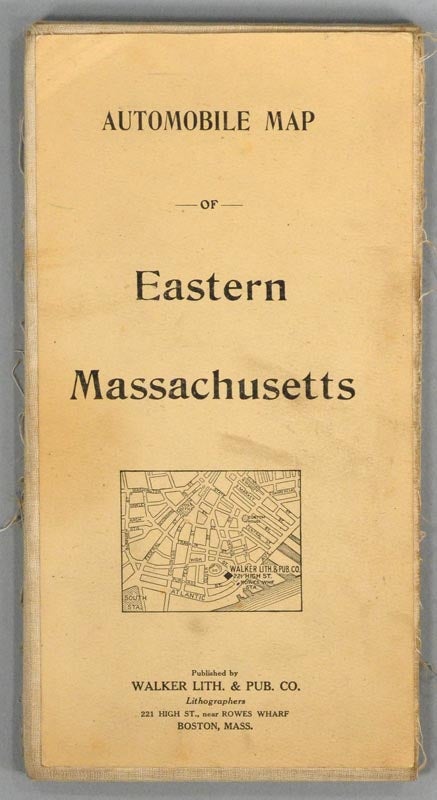 Item #88400 AUTOMOBILE MAP OF EASTERN MASSACHUSETTS. WALKER LITHOGRAPH AND PUBLISHING COMPANY.
