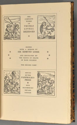 COMPLETE WORKS OF THOMAS LOVELL BEDDOES