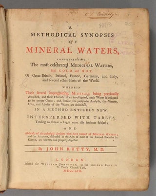 A METHODICAL SYNOPSIS OF MINERAL WATERS