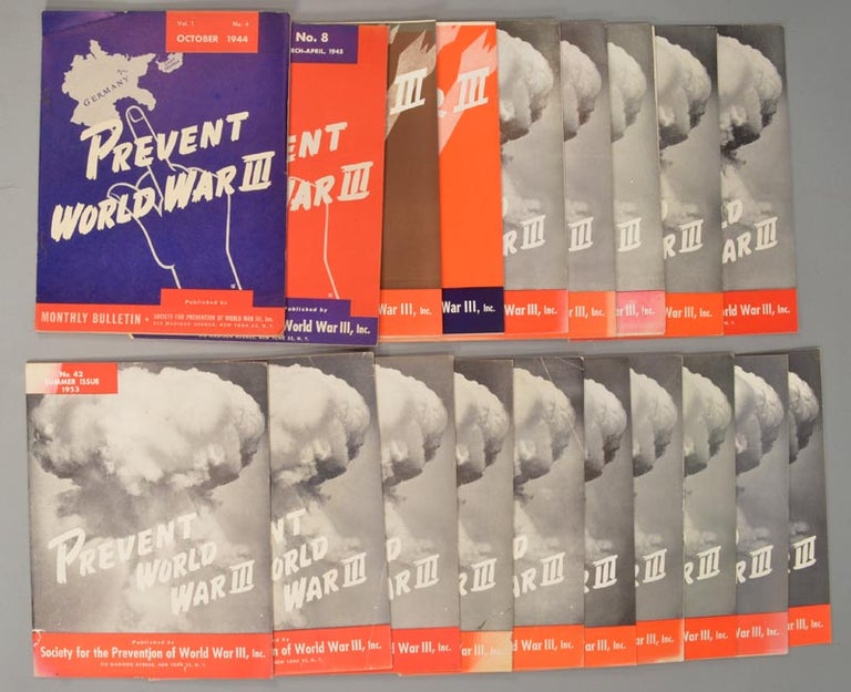 Item #89053 PREVENT WORLD WAR III (19 ISSUES). SOCIETY FOR THE PREVENTION OF WORLD WAR III.