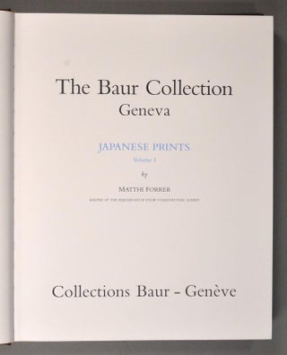 BAUR COLLECTION, GENEVE: JAPANESE PRINTS