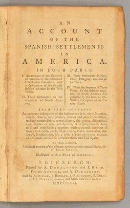 ACCOUNT OF THE SPANISH SETTLEMENTS IN AMERICA