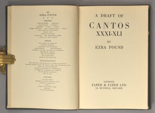 DRAFT OF CANTOS XXXI-XLI.