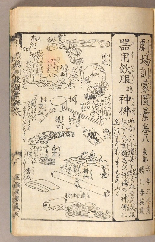 Shibai Kinmō Zui 戯場訓蒙図彙 | Shikitei Sanba 式亭三馬, 東都, Samba