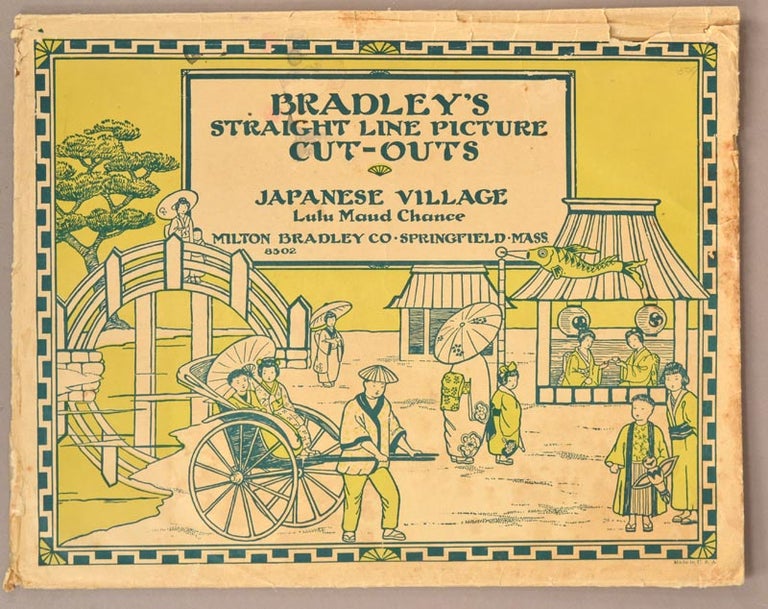 Item #90912 Japanese Village - Bradley’s Straight Line Picture Cut-outs [Unmade paper model]. Milton Bradley Company.
