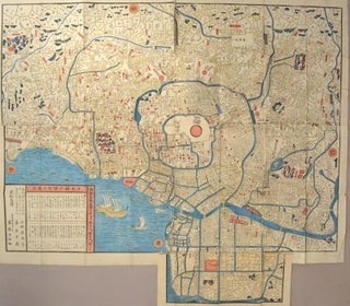 Item #90914 [Tokugawa woodblock print map]. Tōto 東都. Nihonbashi Yori...